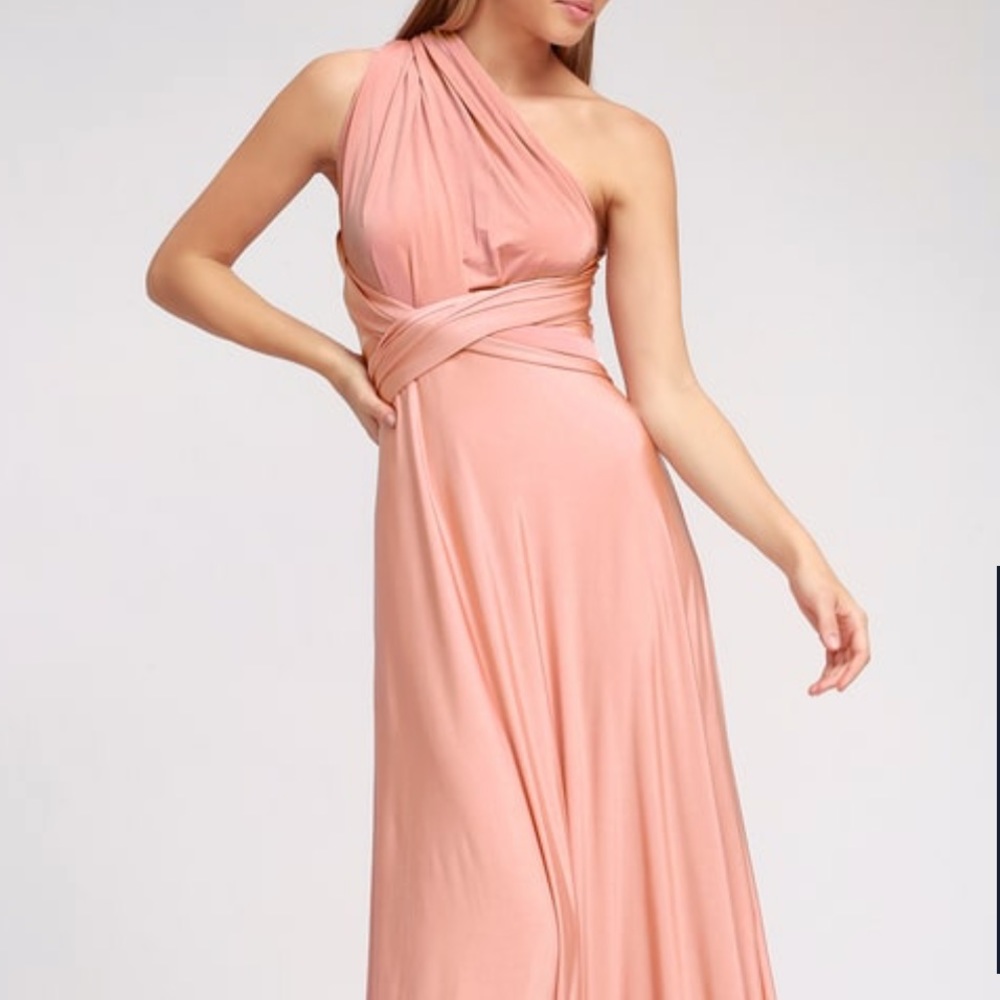 Stunning Blush Convertible Maxi Dress
